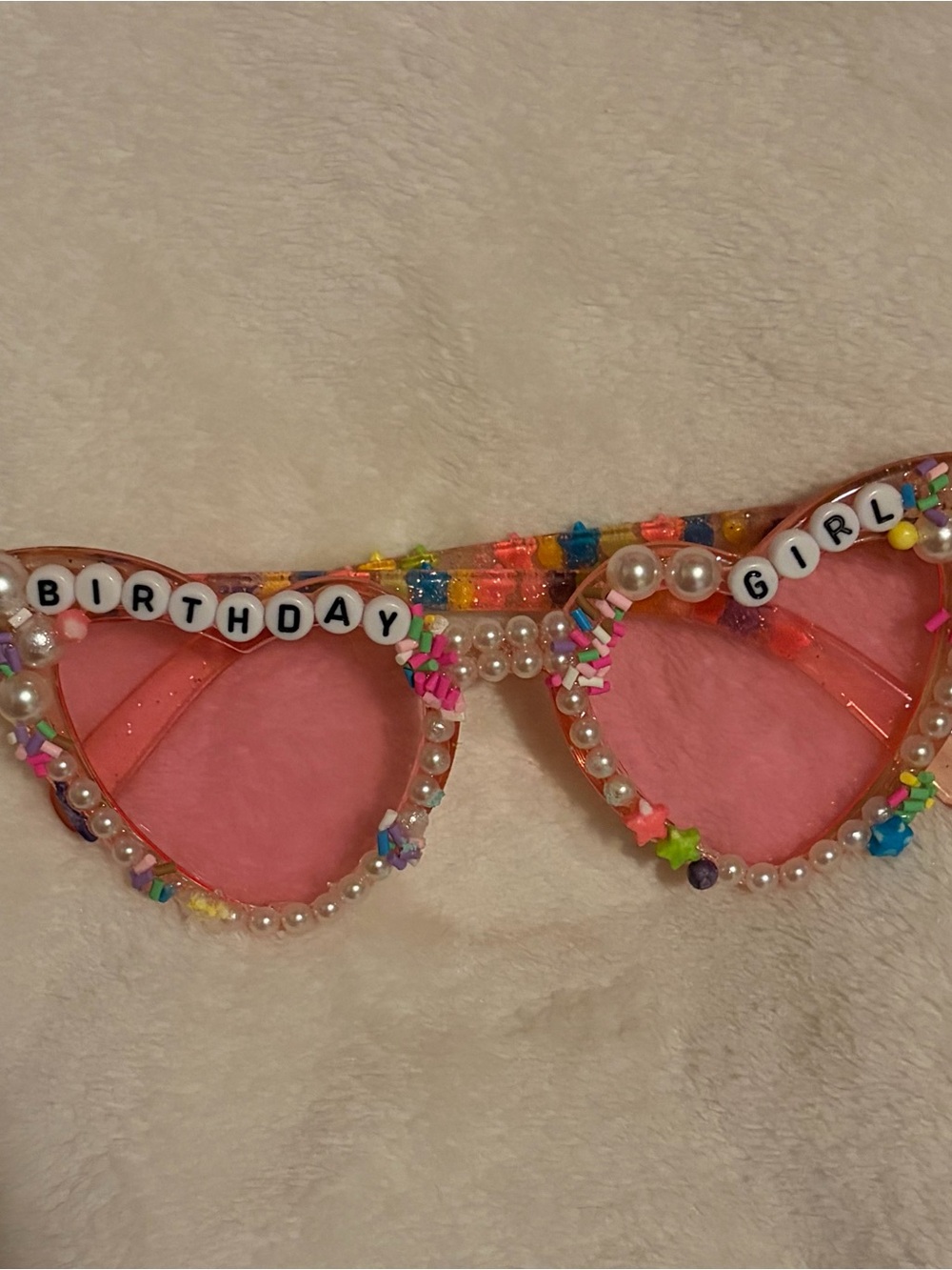 Birthday Girl Pink Statement Sunglasses Homemade